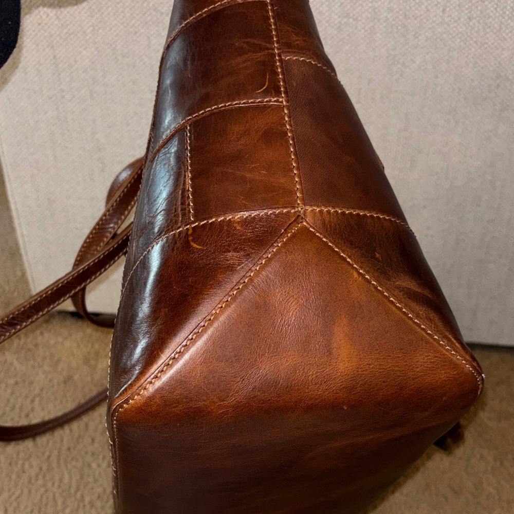 Frye Dark Brown Patchwork Leather Tote - image 6